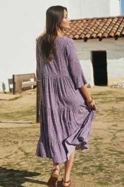 W22D Winter Olivia Midi Dress In Grape Vine