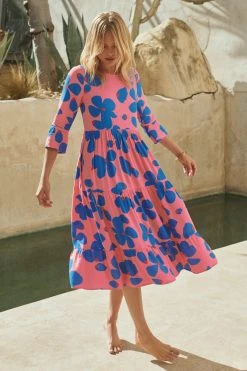 W22D New Winter Olivia Midi Dress In Sapphire Rose