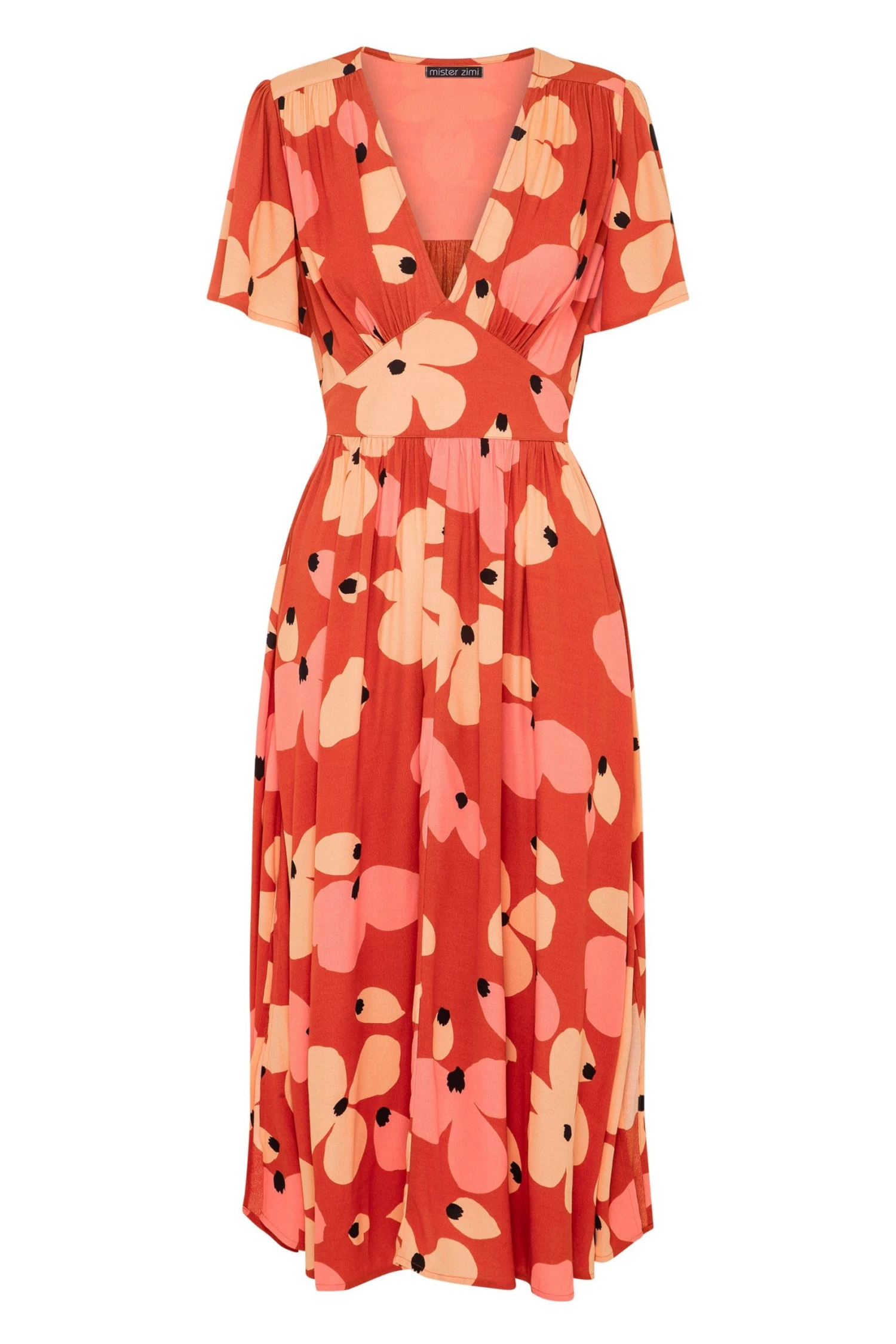 W22D Zuri Dress In Fire Bloom 9 W22D Zuri Dress In Fire Bloom