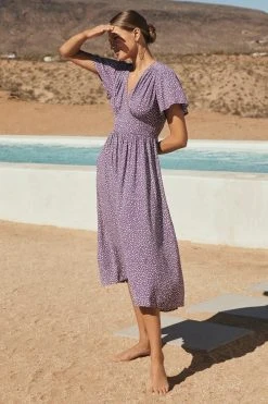 W22D Zuri Dress In Grape Vine