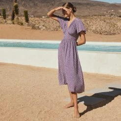 W22D Zuri Dress In Grape Vine