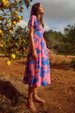 W22D Zuri Dress In Sapphire Rose New